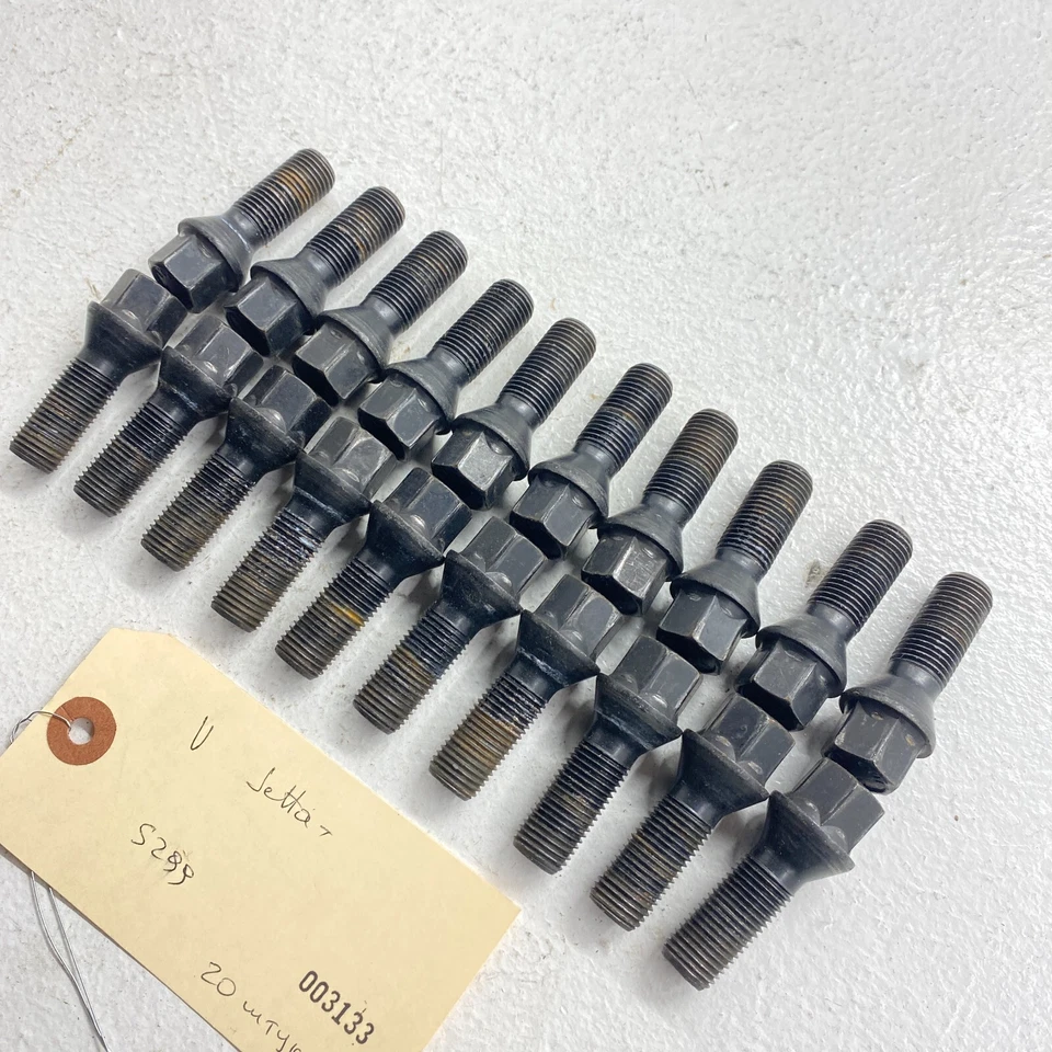 VOLKSWAGEN JETTA 2019 20 X PERNOS DE RUEDA DE ALEACIÓN NEGRO M14 X 1,5 X 27 TUERCAS TACOS Foto 4 de 4