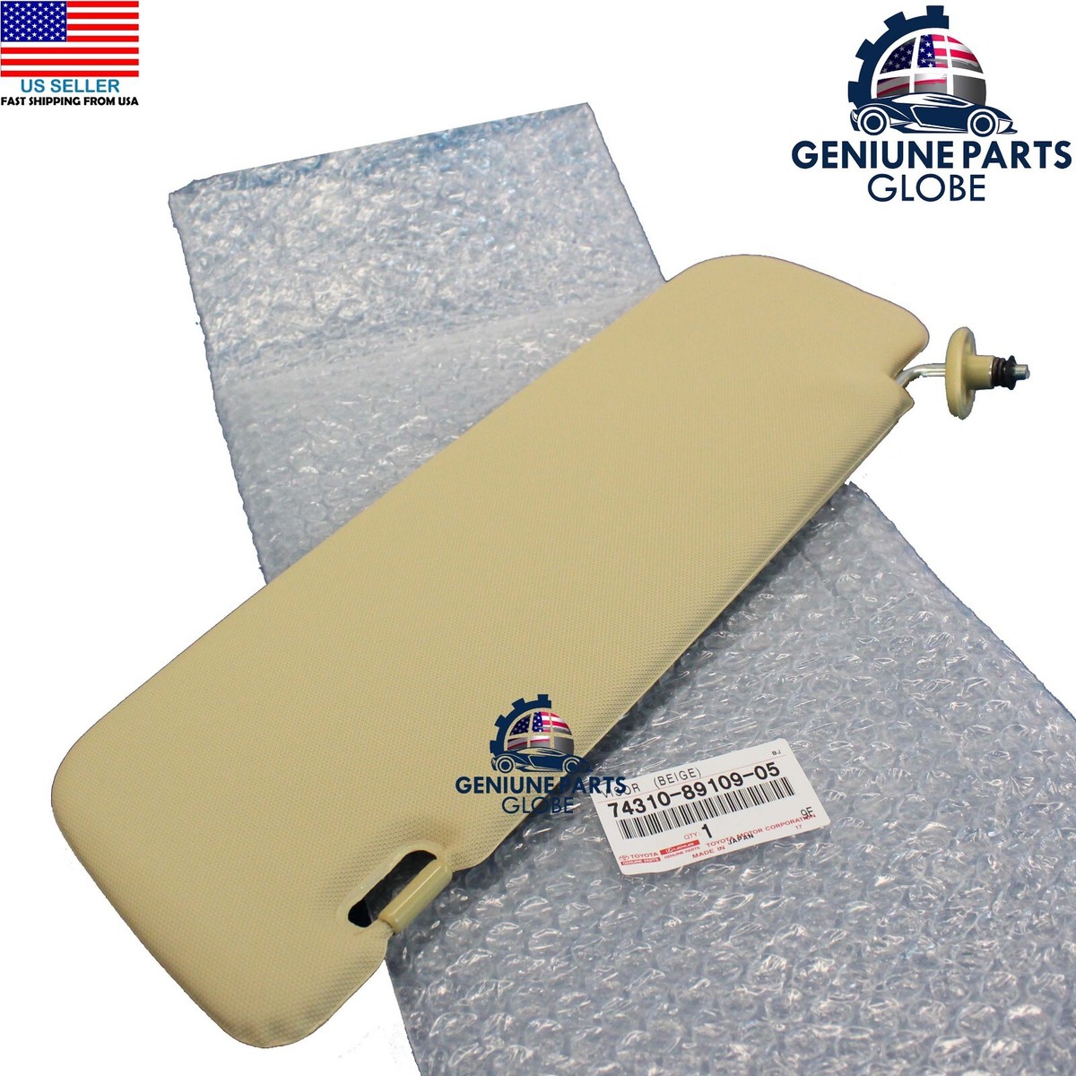 GENUINE OEM TOYOTA 79-83 PICKUP TAN BEIGE LEFT OR RIGHT SUN VISOR