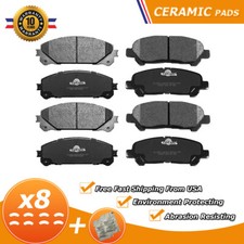 Front and Rear Ceramic Brake Pads Kit for 2008- 2011 2012 2013 Toyota Highlander