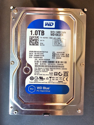 Western Digital Blue Desktop Hard Drive 1TB 3.5'' WD10EZEX Internal HDD SATA