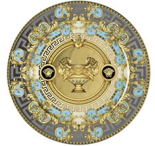 VERSACE CHARGER PLATE PRESTIGE GALA BLEU SERVICE  ROSENTHAL NEW SALE