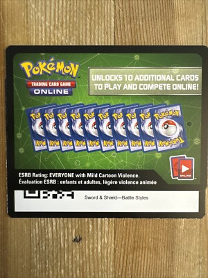 5x POKEMON UNUSED ONLINE TCGO CODE ONLY - BATTLE STYLES (Online Booster Pack)
