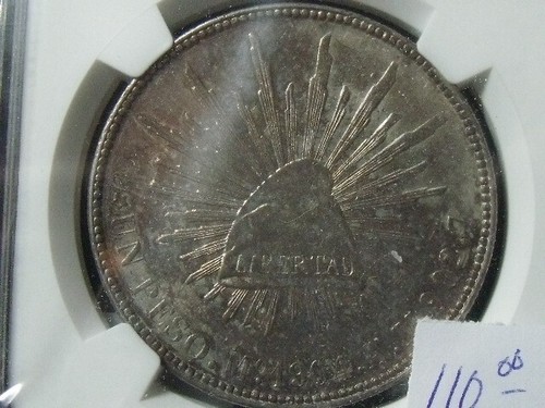 1904 MO AM Mexico Silver Un Peso Rays/Cap AU DETAILS CLEANED NGC SHIPS FREE - Picture 3 of 4