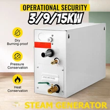 New 220V-380V Sauna Steamer Home Shower SPA Portable Steam Generator US STOCK