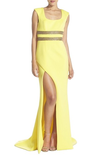 TERANI COUTURE METALLIC GOLD BANDAGE DRESS BODYCON PARTY COCKTAIL EVENING  SZ 6 | eBay