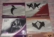 MAGIC THE GATHERING LOT 4 SET CARDS LILIANA VESS,SULTAI,ABZAN,KOLAGHAN,DADI,PINS