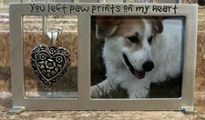 Cathedral Art Abbey & CA Gift Pet Memorial Frame with Vial For Ashes ~ 5”x 3”