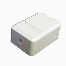 1 Port Surface Mount Box RJ45 Keystone Jacks White  50-Pack