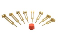 GOLD 7 Chakras 1 Soul Purpose Weighted Tuning forks for Sound Healing Therapy