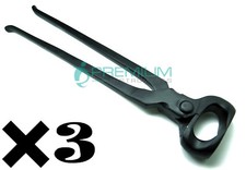 New Veterinary Farrier Horse Hoof Nipper 15" Set of 3 Black Fine Quality