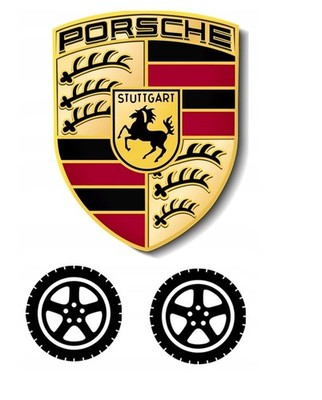 Porsche Essbar Car Auto PartyTortenaufleger Torte Geburstag Zuckermasse+ TEXT