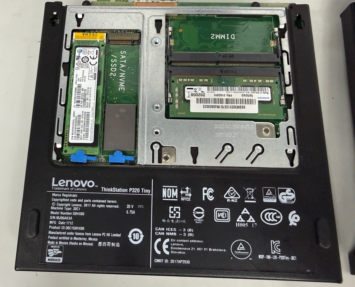 Lenovo ThinkStation P320 Tiny Mini PC i7-7700T 8GB 512GB Quadro