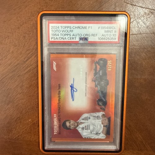 2024 Topps Chrome F1 Toto Wolff Orange Auto /25 PSA 9 DNA 10 POP 2 Highest Grade