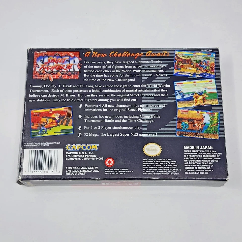 Super Street Fighter II (Super Nintendo SNES) Authentic Complete CIB - TESTED - Image 3 of 4