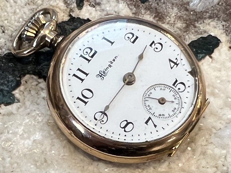 Vintage Hampden Ladies Gold Filled Pocket Watch, Not Working Sold As Is