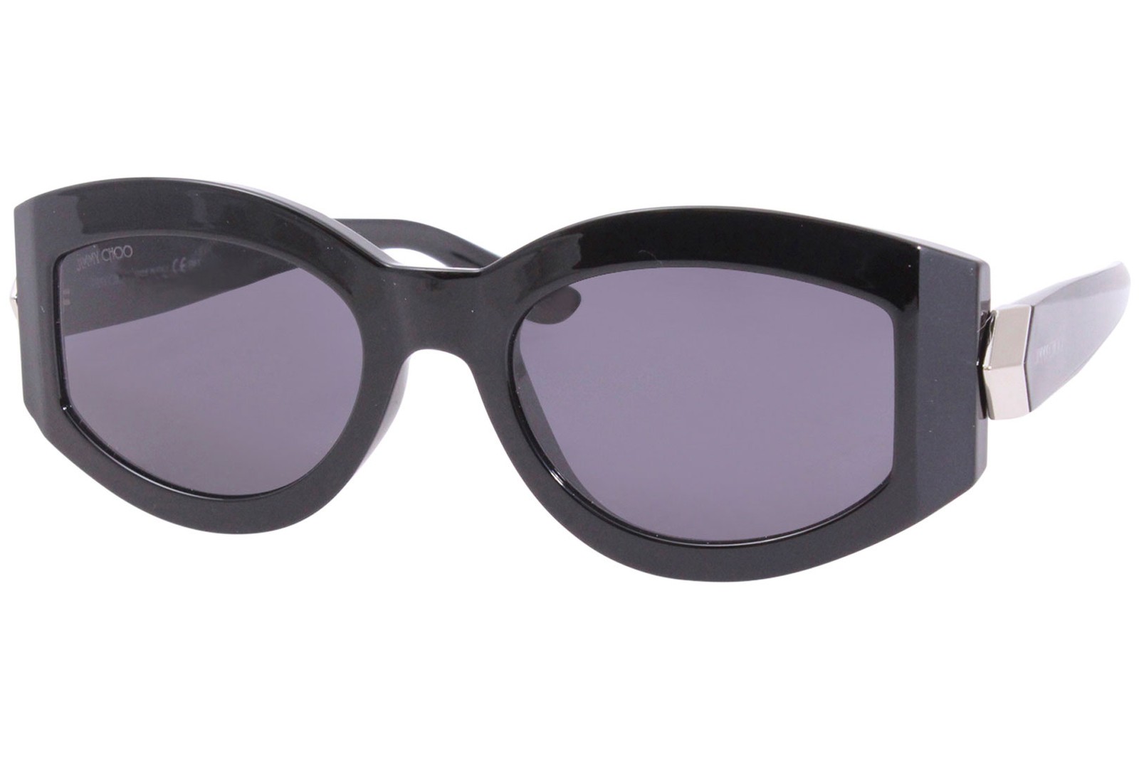 Jimmy Choo Robyn/S 807IR Sunglasses Women's Black/Grey Lenses Fashion Oval 52mm