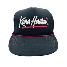 Vintage Hawaiian Headwear Hawaii Cap Mesh SnapBack Trucker Hat Rope