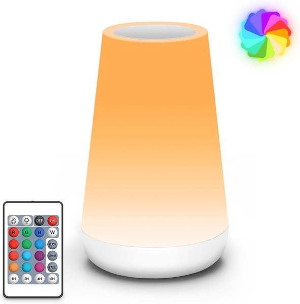 Nachttischlampe Rgb Farbwechsel 2500Mah Usb Aufladbar Dimmbar Kabellos FüR-image