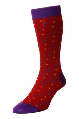 HJ Hall Herren 1er Pack Franklin Spot Design Ägyptische Baumwolle Socken
