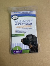 New Four Paws Walk-About Quick-Fit Dog Muzzle For Large Dogs Free Shipping