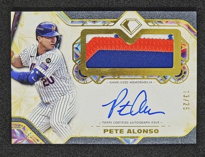 2025 Topps Diamond Icon Pete Alonso Autograph Jumbo Patch /25