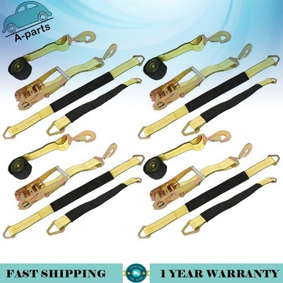 Tie Down Straps with Twisted Snap Hooks 10000 lbs  Break StrengthTow Straps