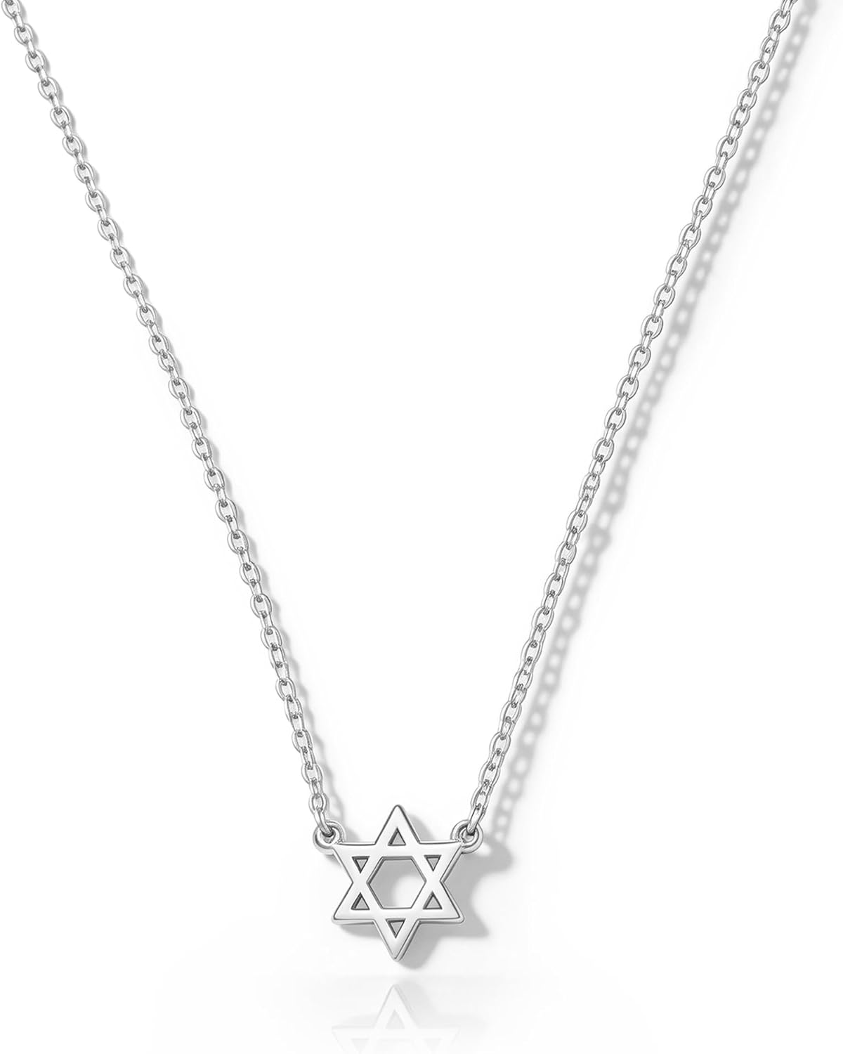 Silver Necklaces for Women S925 Sterling Silver Dainty Star of David Butterfly S