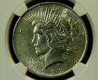 1922 AU U.S. Peace Silver Dollar NGC AU 55