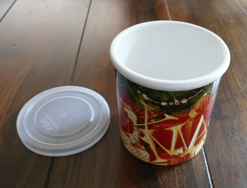 Große Dose Keksdose Weihnachten Porzellan Büchse Vorrat Behälter  14 cm - Bild 2 von 4