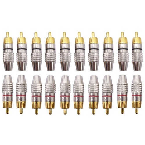 20pcs Adapter Connectors Soldering Audio Video for Audio Speakers/Amplifiers