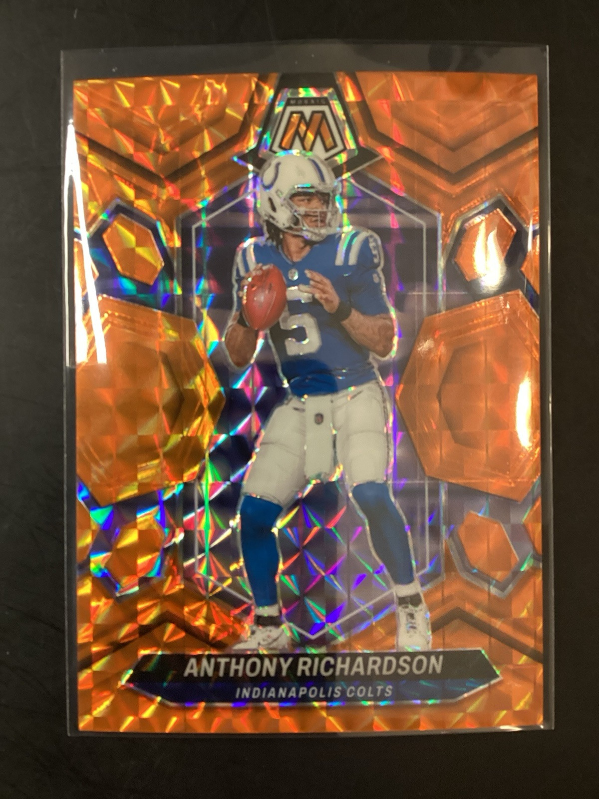 2024 Panini Mosaic - Anthony Richardson #92 Orange Mosaic Prizm /199