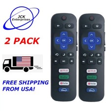  2 PACK Replacement for All Smart TV Remote Compatible for TCL-ONN-Hisense-Roku
