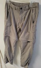 Magellan Fish Gear Convertible Pants Mens Medium Beige Lightweight MagRepel