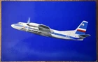 LOT POLISH AIRLINES ANTONOV AN24 POSTCARD AIRLINE ISSUE 1960s VINTAGE