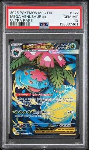 2025 POKEMON MEG EN-MEGA EVOLUTION ULTRA RARE #155 MEGA VENUSAUR EX PSA 10
