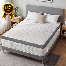 Extra Firm King Mattress Topper 3 Inch High Density Foam Mattress Pad Pain Relie