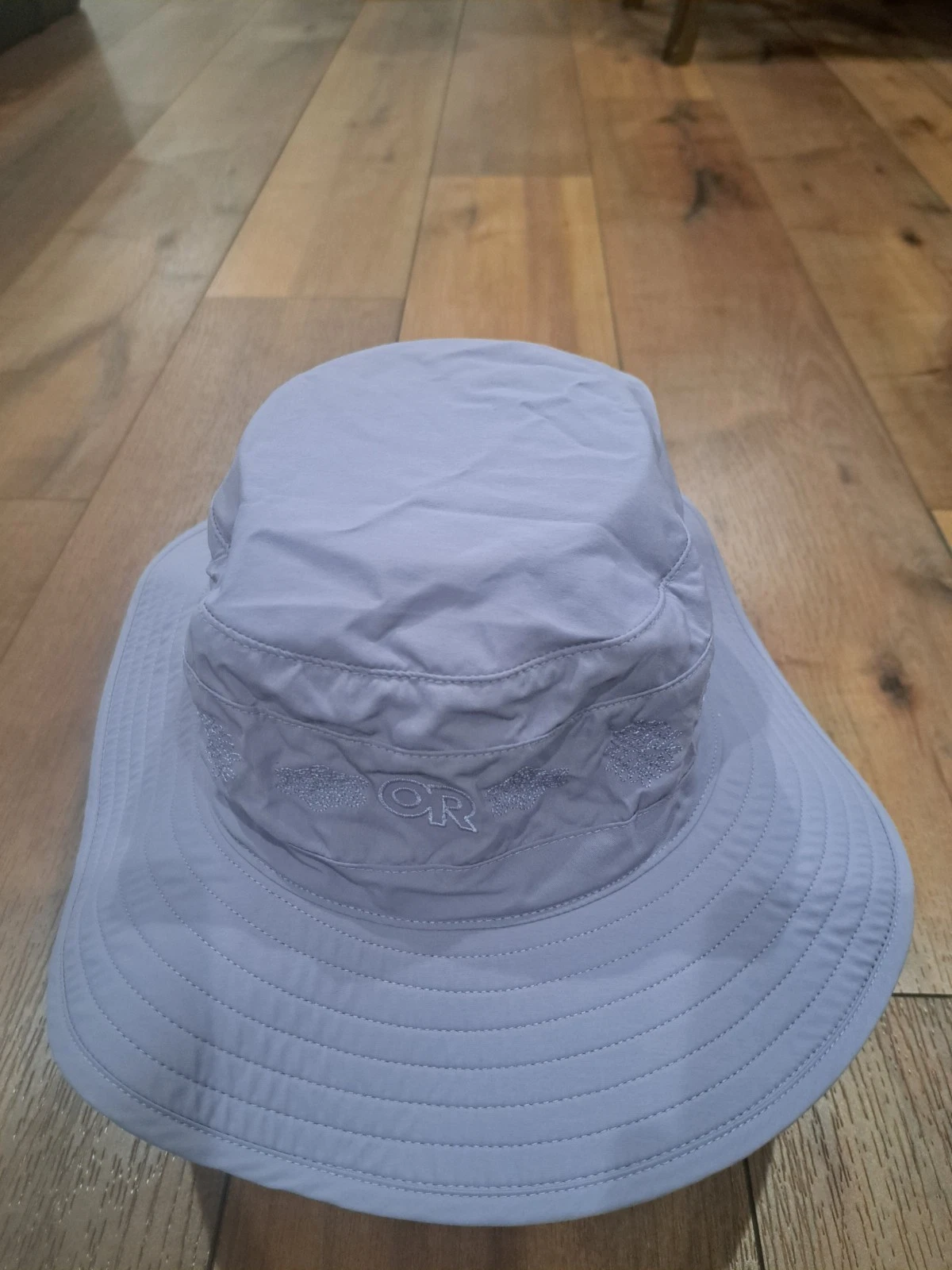 Outdoor Research Women Solar Roller Sun Hat Haze-Rice Embroidery XL UPF 50+