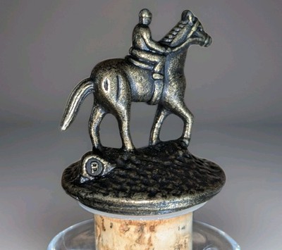 BLANTON'S Bourbon Stopper ''B'' Horse Jockey Bottle Topper Collectible Whisky Cork