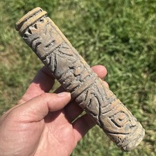PRE-COLUMBIAN POTTERY ROLLER STAMP GREAT DESI...