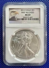 2012 _ NGC _ Silver Eagle S$1 _ MS69 _ FIRST RELEASES _ #3565273-443