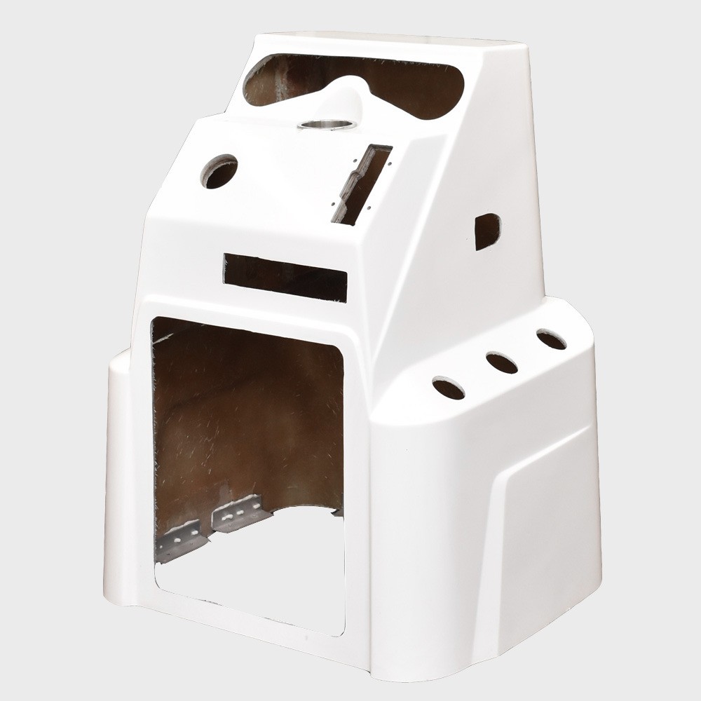 Lowe Boat Blank Steering Center Console | White Bay Series Fiberglass