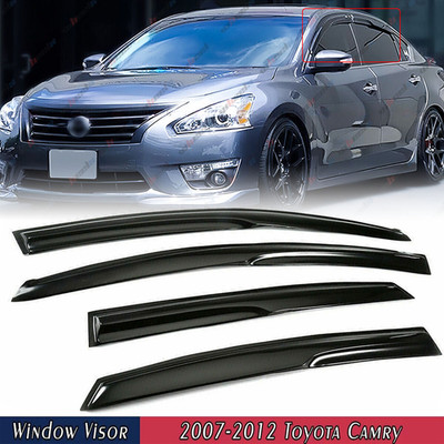 For Nissan Altima 07-12 Rain Guards 4Pc Black Mugen Style Tape-on Visor