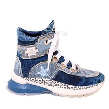 Denim Boots Shoes, Handmade Women's Sports Boots,Women's Sexy Boots,Birthday Gif