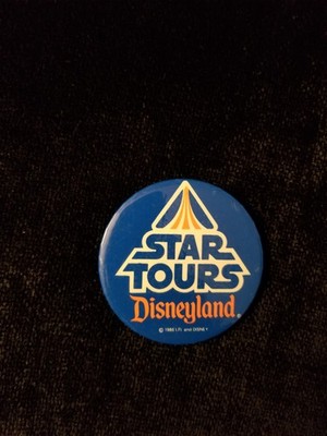 Disney Star Wars 1986 Disneyland Star Tours Button