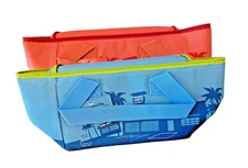 New Trader Joe's Mini Insulated Bags PEACH & BLUE  Set of 2 ** LIMITED EDITION**