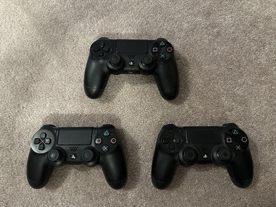 Sony PlayStation 4 DualShock Wireless Controller (3 Total-as Pictured)