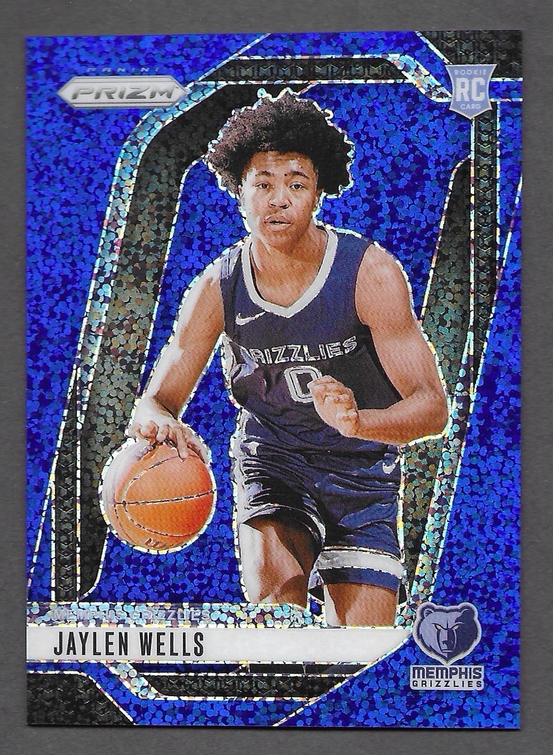 2024-25 Panini Prizm JAYLEN WELLS Blue Sparkle 092/144 RC Grizzlies #239