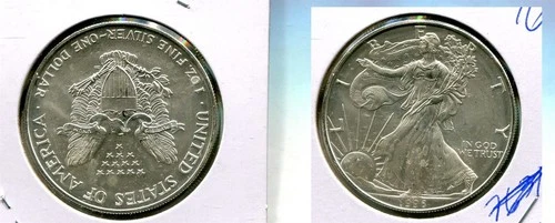 1996 AMERICAN SILVER EAGLE 1 OUNCE SILVER COIN CHOICE BU 7363T