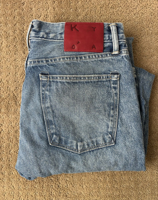 HIROSHI KATO Men s Selvedge Jeans The Pail Loose Straight Light Wash 32