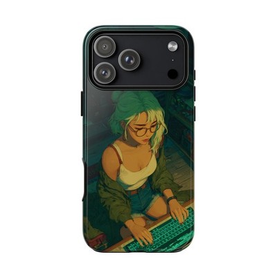 High Tech Hacker Anime Girl | Phone Case for iPhone, Galaxy, Pixel